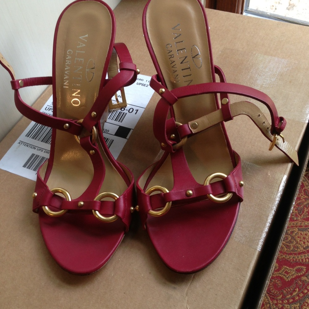 Valentino wedge sandals.